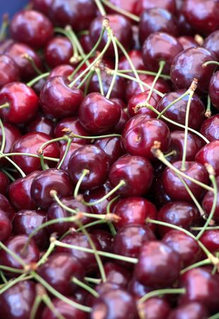 Fresh Cherries At The Local Marketの写真素材