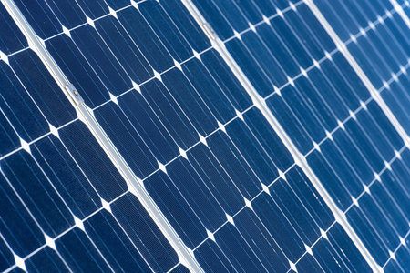 Background of Blue Solar Panels