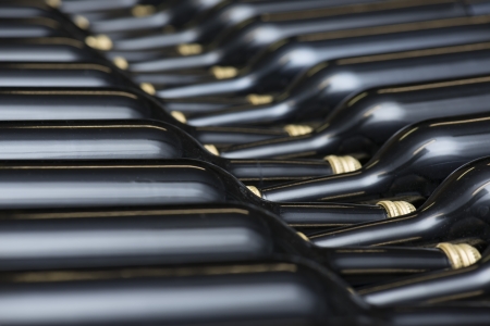 Many of Wine Bottles In A Rowの写真素材