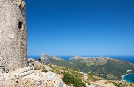 Cape Formentor in the Coast of North Mallorca, Spain   Balearic Islands  の写真素材