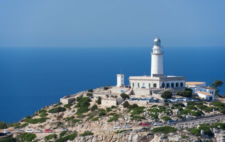Lighthouse at Cape Formentor in the Coast of North Mallorca, Spain   Balearic Islands  の写真素材