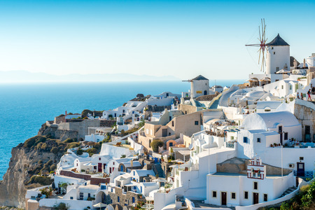 The White City of Oia in Santoriniのeditorial素材