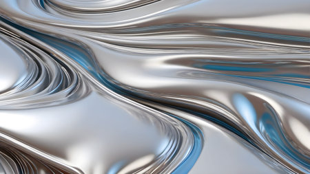 3d render of abstract metallic background with some smooth lines in itの素材
