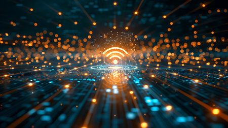 3D rendering of abstract technology digital background. Futuristic concept.の素材