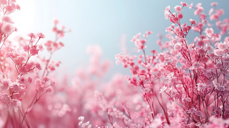 Pink flowers background. Spring nature. Floral background with pink flowers.の素材
