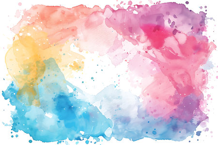 Abstract colorful watercolor for background. Digital art painting. Illustration.の素材