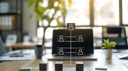 Social network concept illustrated by a picture on background of a computer screenの素材