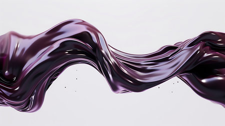 abstract splash of purple liquid on a white background. 3d renderingの素材