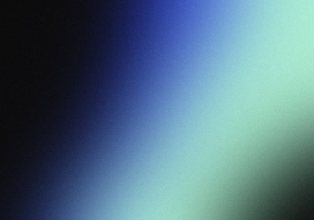 Digital Fractal on Black Color with a blue background and white vignetteの写真素材