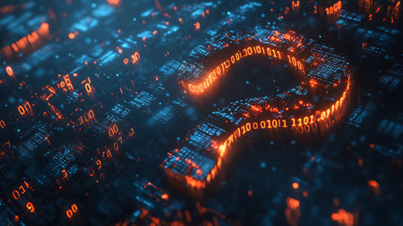 Cyber security concept. 3d rendering toned image double exposureの素材