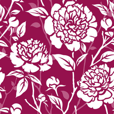 Seamless pattern with peoniesのイラスト素材