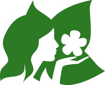 Girl floralのイラスト素材