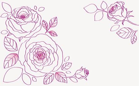 Roses decorativeのイラスト素材