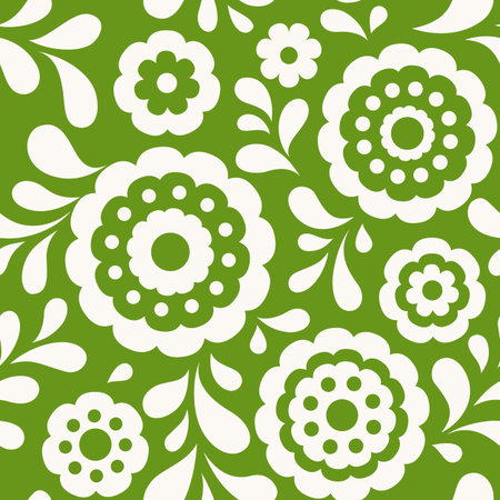 Seamless pattern with abstract flowersのイラスト素材