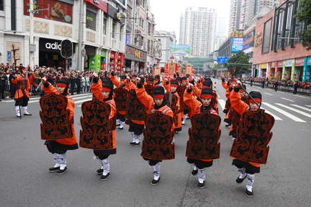 Atmosphere during the Chinese traditional festival at Guangzhou, Chinaのeditorial素材