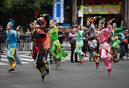 Traditional performances in the carnival at Guangzhouのeditorial素材