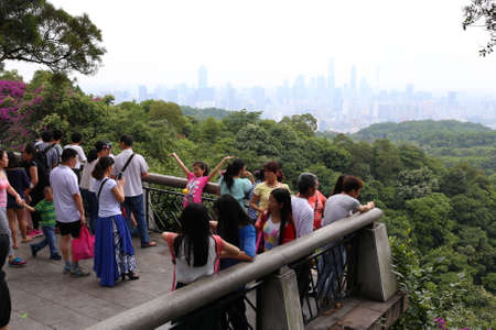 Scenery at Baiyunshan, Guangzhouのeditorial素材