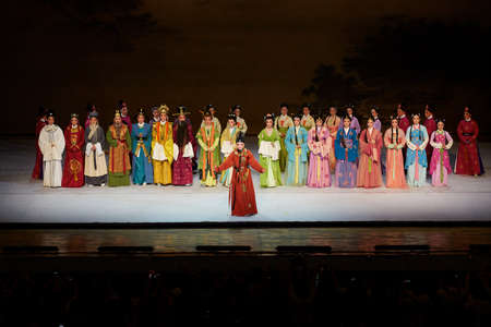 Opera show of Liu Yong on the stageのeditorial素材