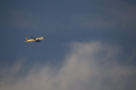 Passenger planes in the sky