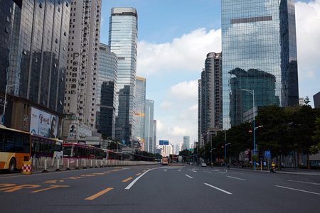 Urban district city view