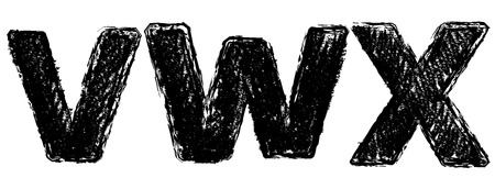 coal letters sketchのイラスト素材