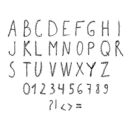 Fir tree decorative letterVector element.のイラスト素材