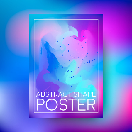 Abstract poster design. Cover composition of geometric colorful shapes. Vector illustration.のイラスト素材