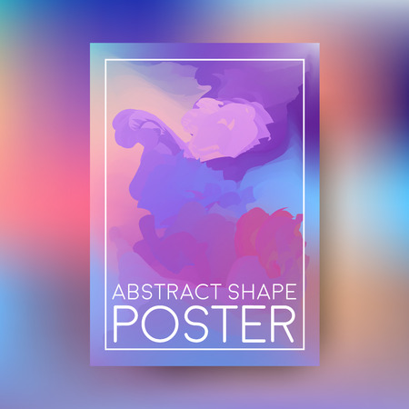 Abstract poster design. Cover composition of geometric colorful shapes. Vector illustration.のイラスト素材