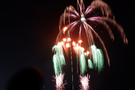 Fireworks of Joso, Ibaraki, Japanの写真素材