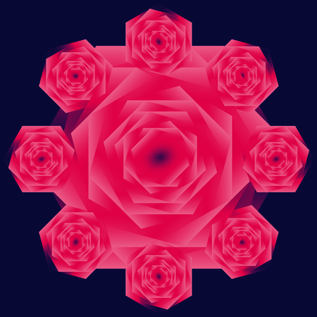red rose and big roseのイラスト素材