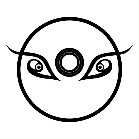 Eye vision vector logo cartoon designのイラスト素材
