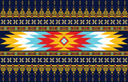 American vector pattern. Colorful seamless geometric pattern. Ethnic vector illustrator texture.