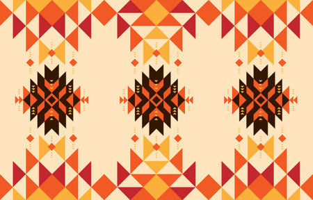 Ethnic indigenous geometric pattern. Geometry seamless pattern. Design for indigenous style, fabric,...