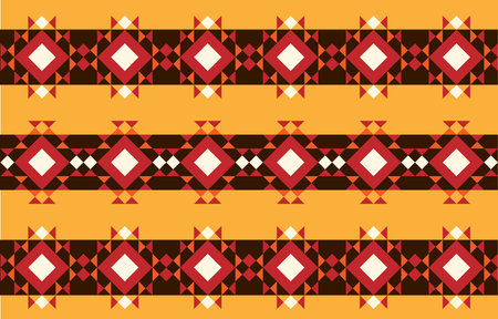 Native pattern seamless native Indian  concept. Design for towel, mat, doormat,  geometric style, fabric, zigzag, carpet, vector, illustration, pattern style.のイラスト素材