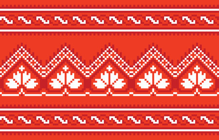 Ethnic zigzag patterns. Geometric fabric pattern.Abstract,vector,illustration.Design for motif,patola,sari,dupatta,pixel,zigzag,border,ikat,texture,clothing,wrapping,decoration,carpet.のイラスト素材