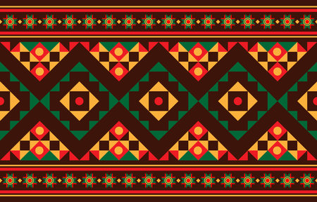 Native american pattern ethnic. american indigenous pattern. Design for indigenous style, fabric, boho, carpet, ikat, tribal, batik, vector, illustration, ethnic, fabric, geometric.のイラスト素材