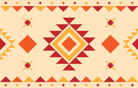 American native ethnic pattern created with porcupine quills, often used to decorate clothing, bags, and jewelry.のイラスト素材