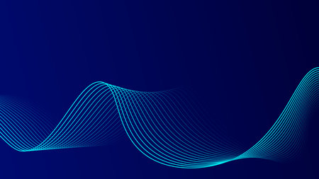 Abstract  wave technology fiber optic background. Digital internet online concept. Design for futuristic, fiber optic, wave, telecoms, digital, internet, online, network.のイラスト素材