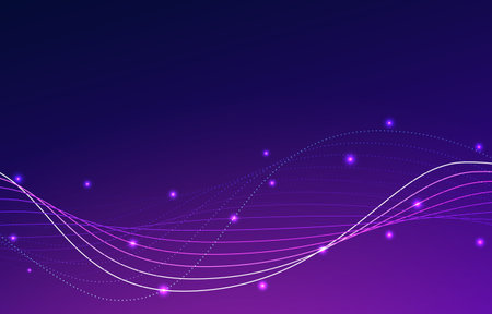 Abstract wave technology background. Internet online network concept. Design for futuristic, fiber optic, wave, telecoms, digital, internet, online, network, line, wave.のイラスト素材