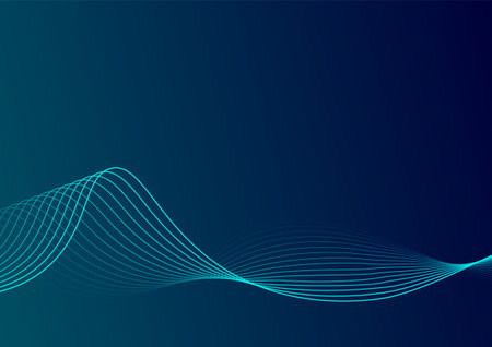 Abstract wave technology background. Internet online network wave concept. Design for fiber optic, wave, telecoms, digital, internet, online, network, line, futuristic.のイラスト素材