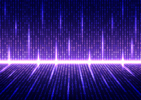 Digital binary data technology background. Data software programming code technology concept. Design for binary,data,matrix,wide,vector,illustration.のイラスト素材