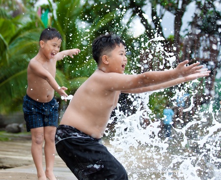 Catching the wavesの写真素材