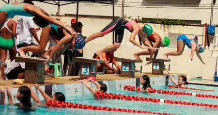 Manila, Philippines: October 27, 2012- Participants of Goodwill Swim Championship 2012 held at Rizal...