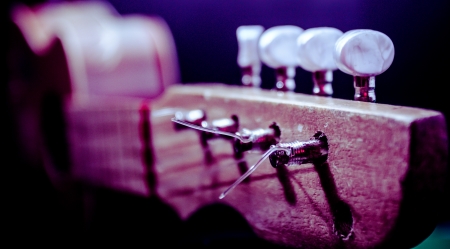 Wooden guitar headstock