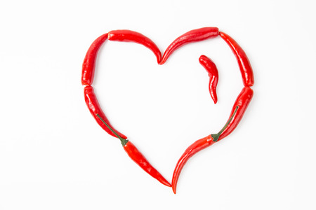 red pepper heartの写真素材