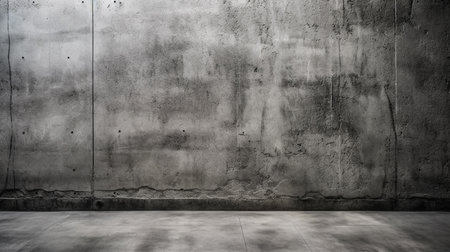 Texture of old gray concrete wall for background. Generative AI.の素材