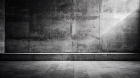 Texture of old gray concrete wall for background. Generative AI.の素材