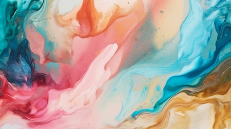 Abstract mix color of colorful watercolor background. Generative Ai.の素材