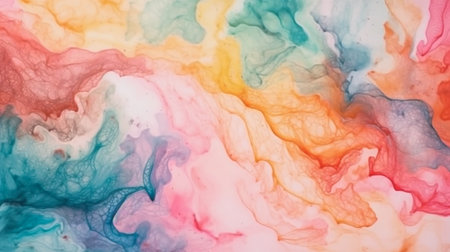 Abstract mix color of colorful watercolor background. Generative Ai.の素材