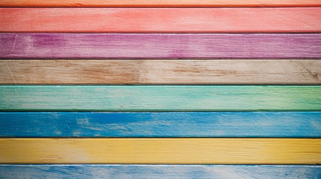 Pastel rainbow color of wood texture background, Genertive Ai.の素材